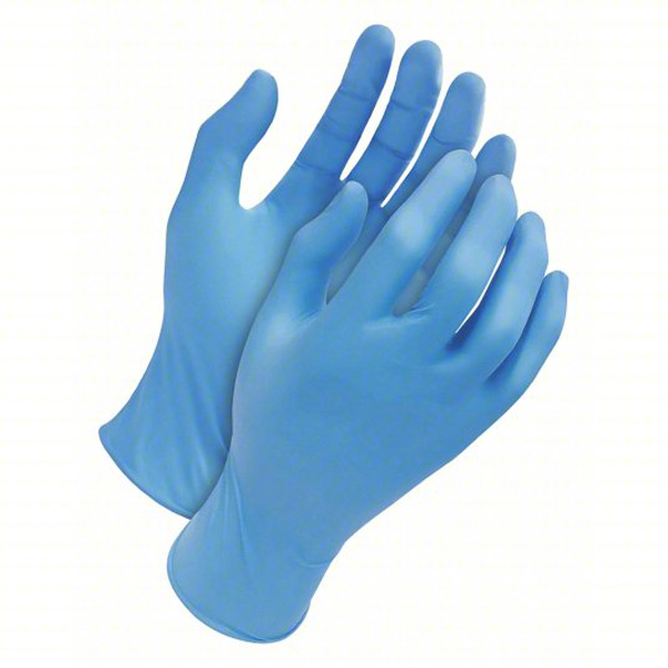 Exam Nitrile Glove, Blue, Box of 100, Sz: L 